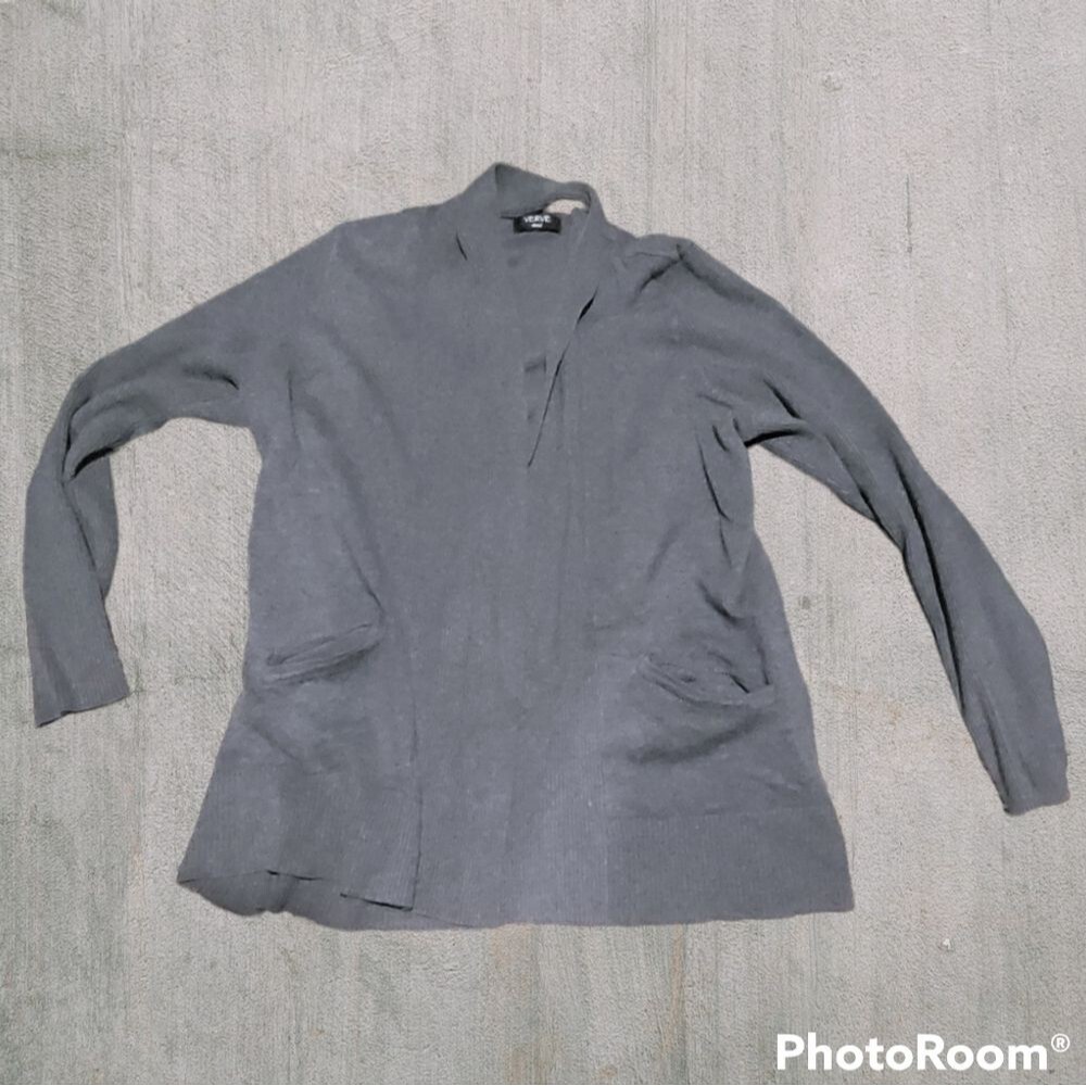Verve Ami Grey Cardigan Sweater XL